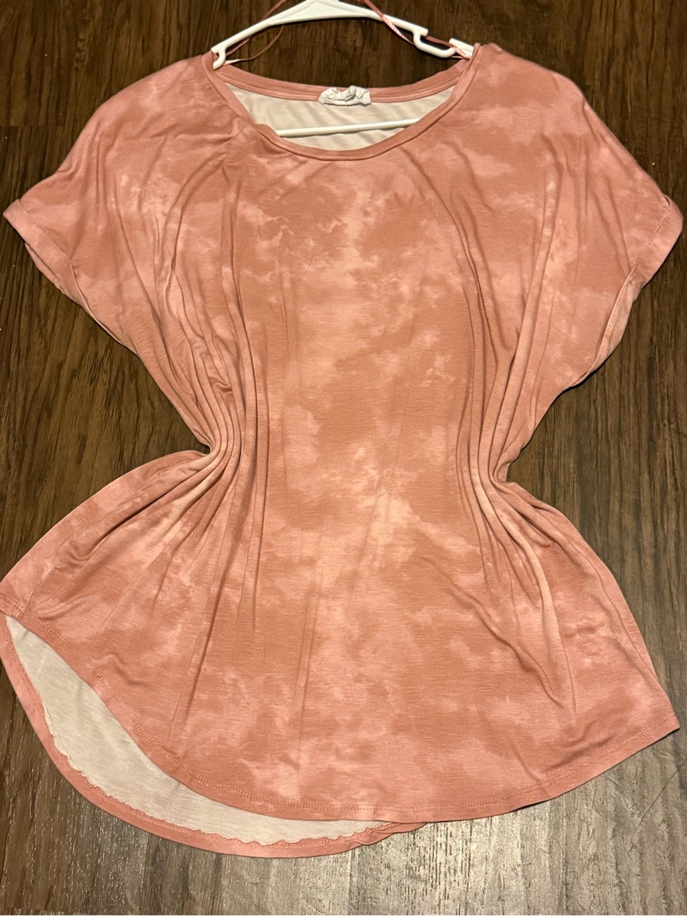 Olive & Oak Washed Rose Short Sleeve Tee Size XL